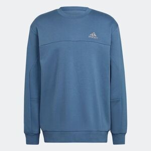 ADIDAS STADIUM FLEECE BADGE OF SPORT SWEATSHIRT WONDER STEEL SIZE MEDIUM NEW